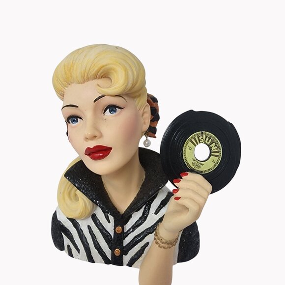 Cameo Girls Lady Vases Abigail 1954 "Lets Rock" Retro Resin Figurine AS IS - Picture 1 of 10